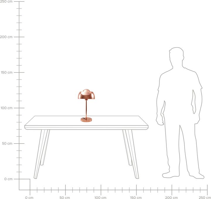 Produktbild Beliani Tischlampe kupferrot 44 cm rund SENETTE (E27)
