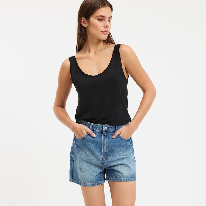 Produktbild La Redoute Collections Lockeres Tanktop aus Leinen mit Rundhalsausschnitt (M)