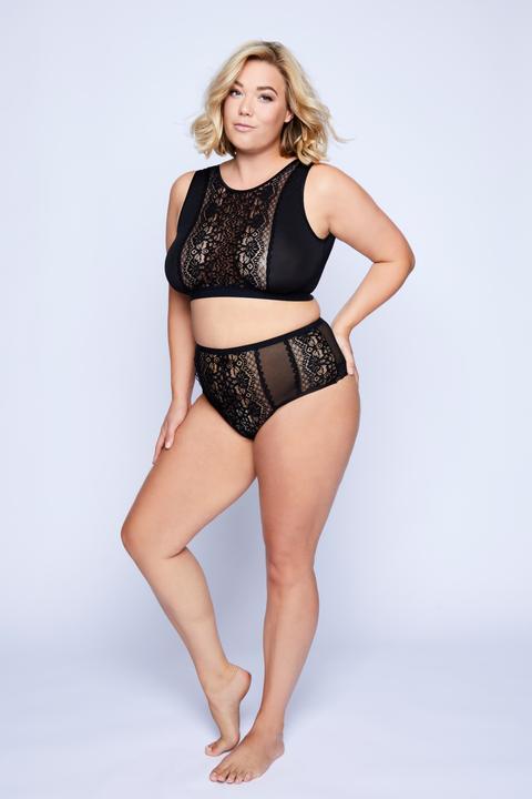 Produktbild Ulla Popken Stringpanty, Spitze, High Waist, Ouvert (54)
