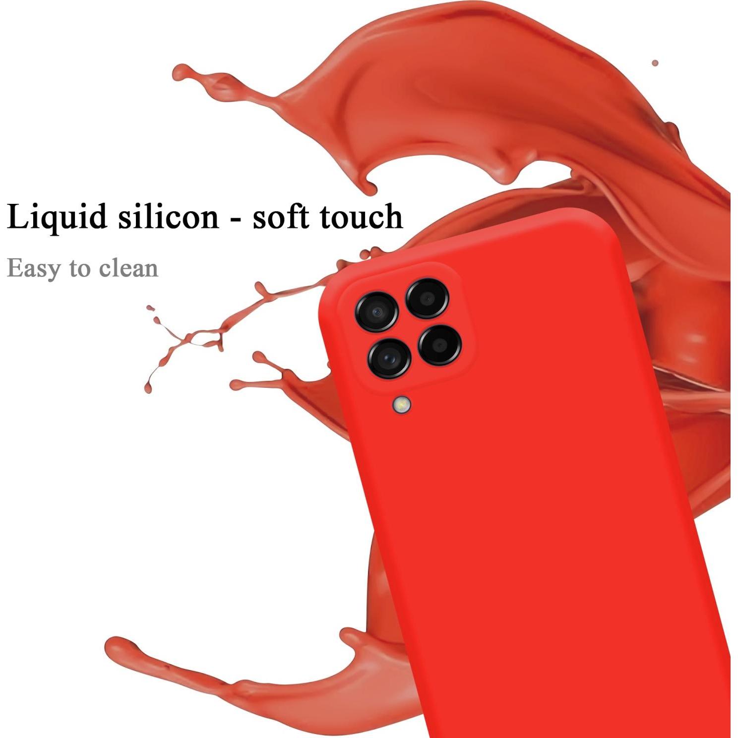 Thumbnail - Cadorabo TPU Liquid Silicone Case Hülle für Samsung Galaxy M53 5G (Samsung Galaxy M53 5G), Smartphone Hülle, Rot