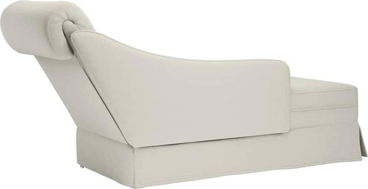 Actual product image vidaXL Chaise longue with bolster and right armrest cream velvet