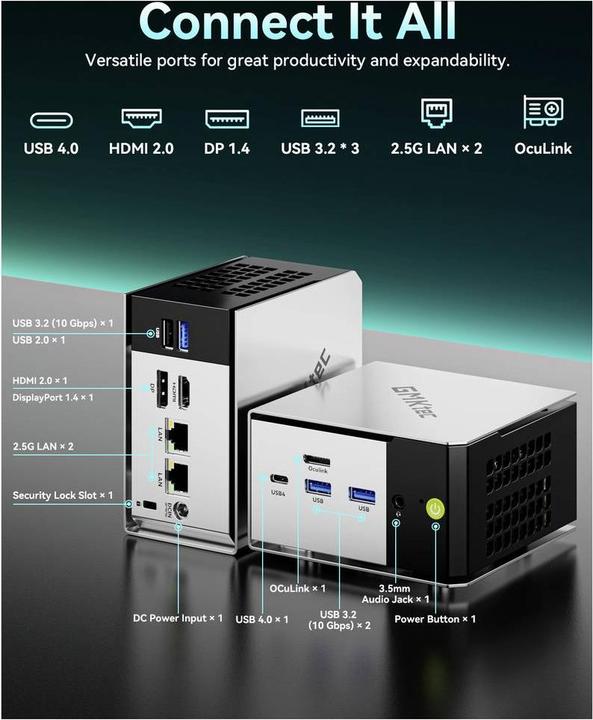 Image du produit GMKtec NucBox M8 (512 Go, 16 Go, AMD Ryzen 5 PRO 6650H)