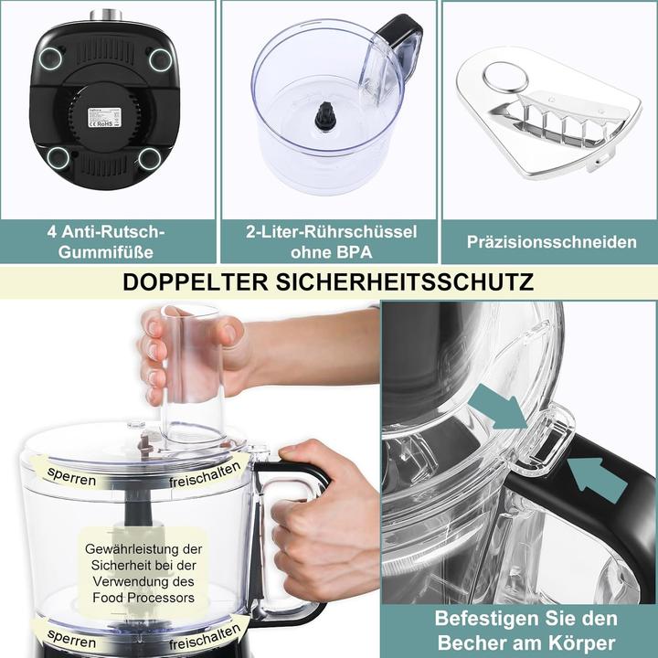 Produktbild TopStrong Multifunktions-Küchenmaschine (800 W, 2 l)
