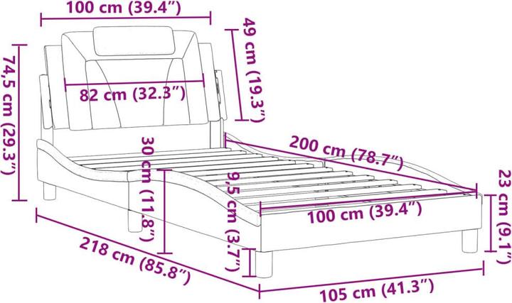 Image du produit vidaXL Bettgestell (120 x 200 cm)