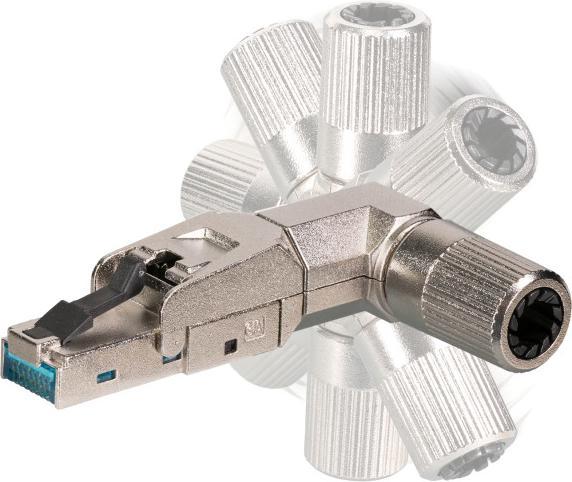 Image du produit EFB Elektronik Fabricant : RJ45 Premium plug STP, Cat.6A/ClassEA, field-wireable, vo Le...