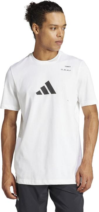 Actual product image adidas Tennis Graphic Tee White Man (XL)