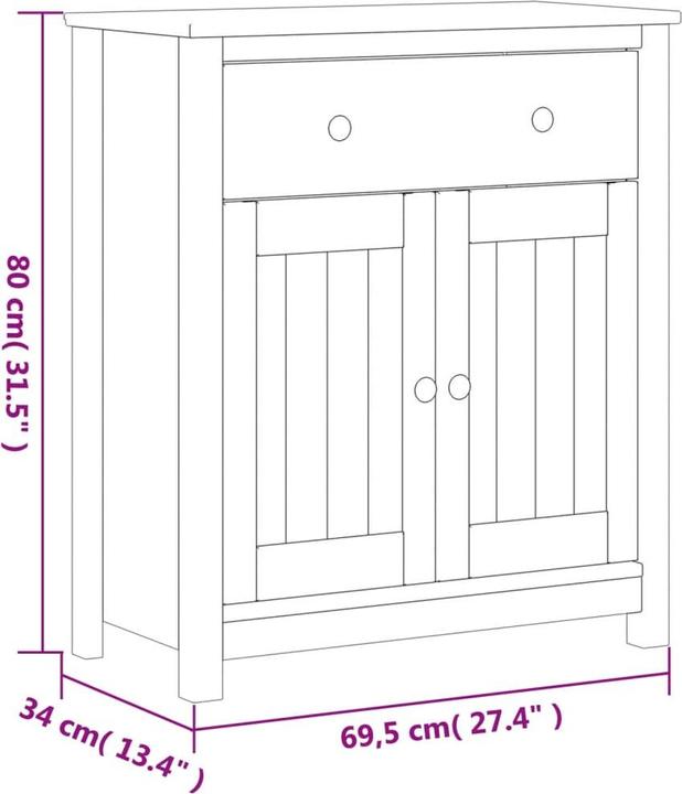 Actual product image vidaXL Badezimmerschrank (34 x 34 x 80 cm)