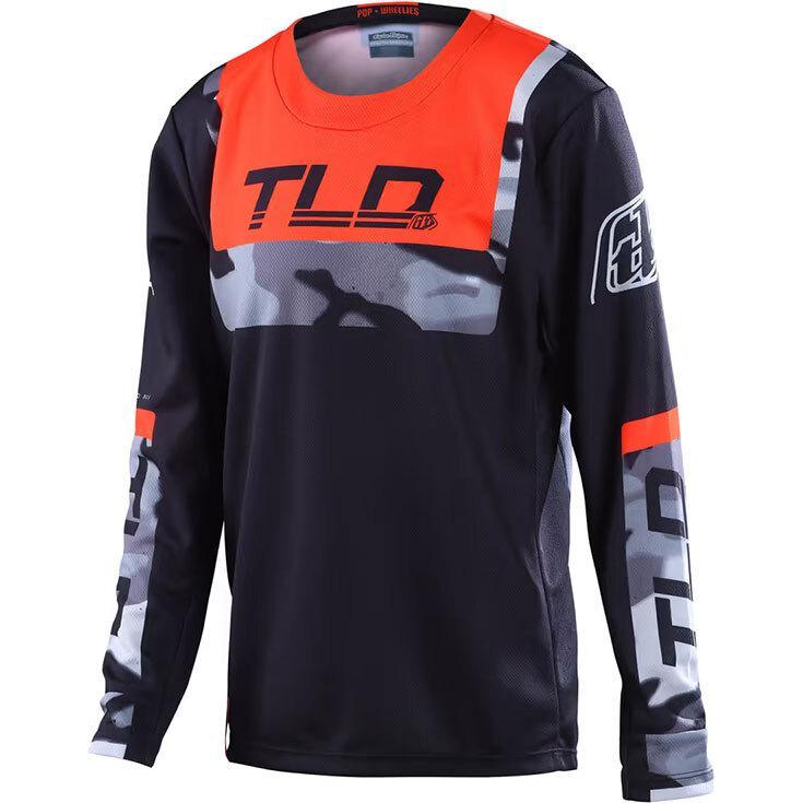 Troy Lee Designs, Velotrikot, GP Jersey, Brazen Camo, black/orange, youth XL (XL), Mehrfarbig, XL