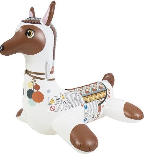 Actual product image Jilong Alpaca floating animal (white/brown, 110cm × 90cm × 95cm)