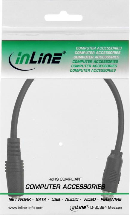 Produktbild InLine Audio Adapterkabel zum Einbau 1x mit Gewinde (0.20 m, 3.5mm Klinke (AUX))