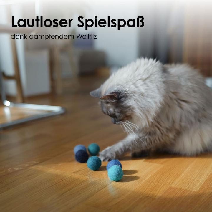 Produktbild LucyBalu OCEAN VIBES Filzbälle (Ballspielzeug Katze)