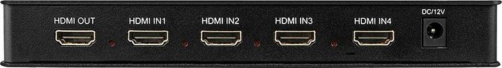 Productafbeelding Lindy 4-poorts HDMI Multi-View Switch 4 verschillende modi: Quadview PiP Dual Video en Standard
