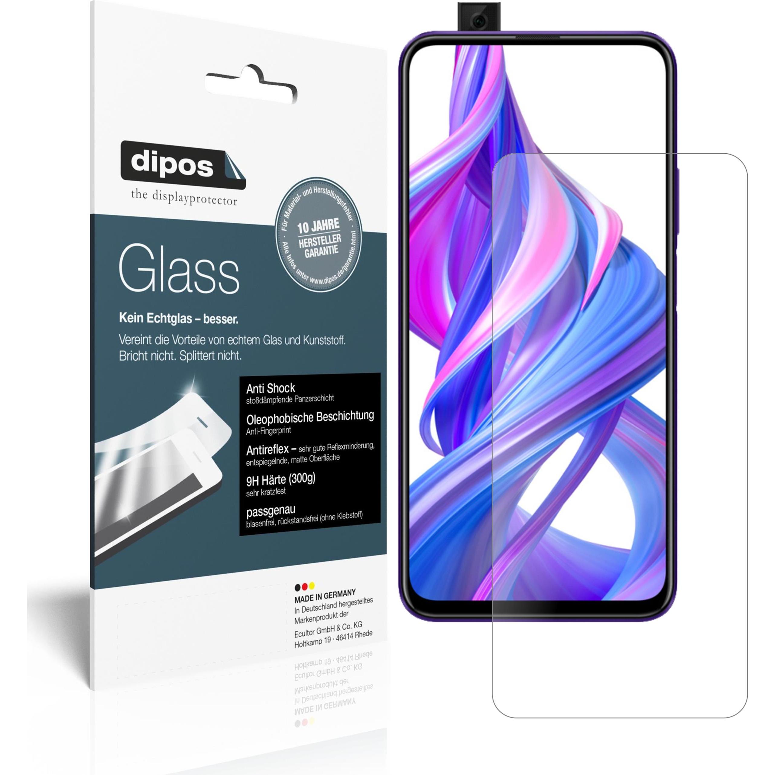 Dipos Displayschutz Anti-Shock (2 Stück, Huawei Y9s), Smartphone Schutzfolie, Transparent