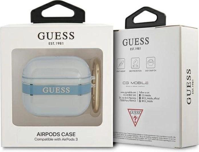 Actual product image Guess GUA3HHTSB AirPods 3 cover blue (Headphone sleeve)