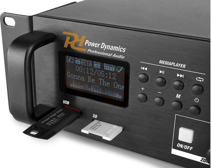 Actual product image Power Dynamics PDV120MP3 4-zone mixer