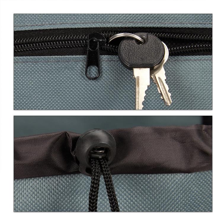 Actual product image Relaxdays Folding Shopping Trolley, Removable 28L Tote