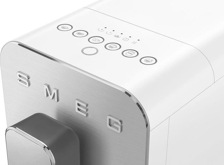 Productafbeelding Smeg BCC13WHMEU Espressomachine met melkfunctie mat wit met roestvrij staal