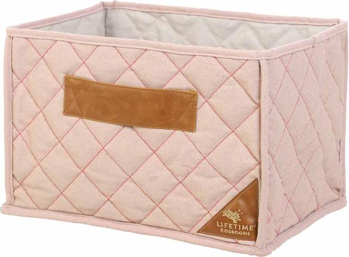 Actual product image Lifetime Kidsrooms On sale Pink quilted fabric basket for shelf matching