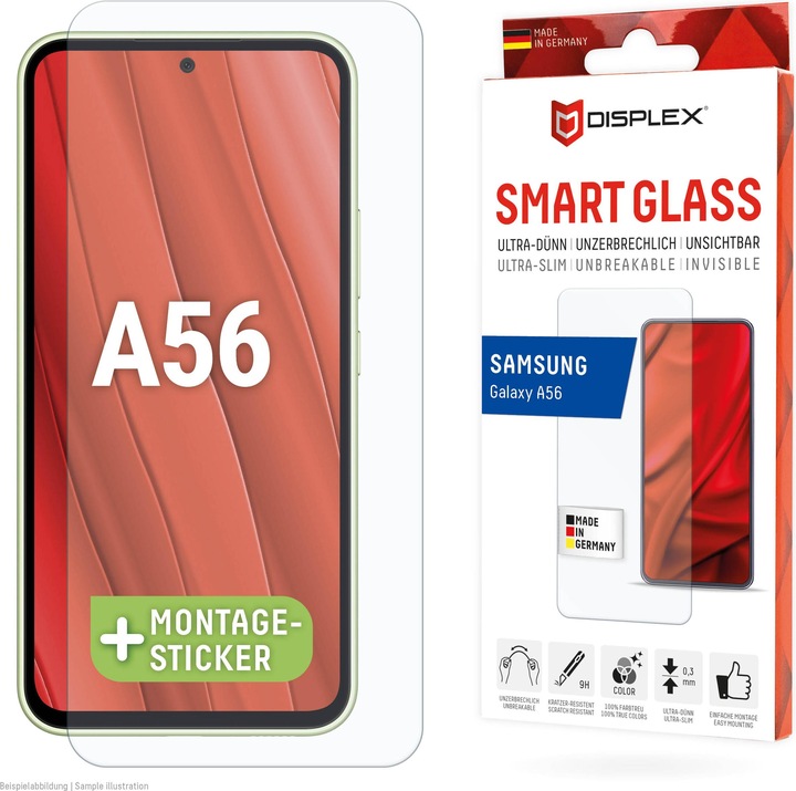 Actual product image Displex Smart Glass, Displayschutzfolie (1 Piece, Samsung Galaxy A56)