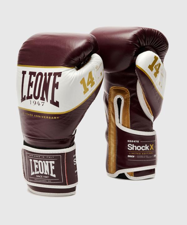 Produktbild Leone Shock X Boxhandschuhe Bordeaux GN047X (14 OZ, One Size)