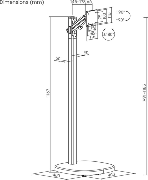 Produktbild SpeaKa Professional SP-TVS-700 (10 kg, 17" - 35")