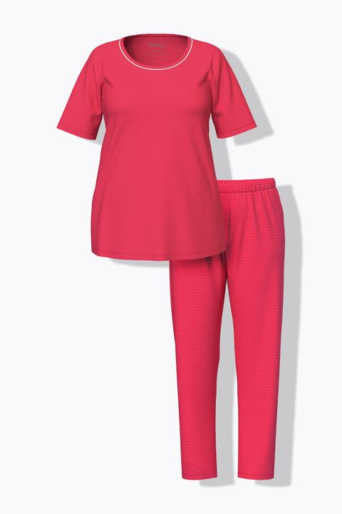 Produktbild Ulla Popken Pyjama, Punkte, Rundhalsausschnitt, Halbarm (54)
