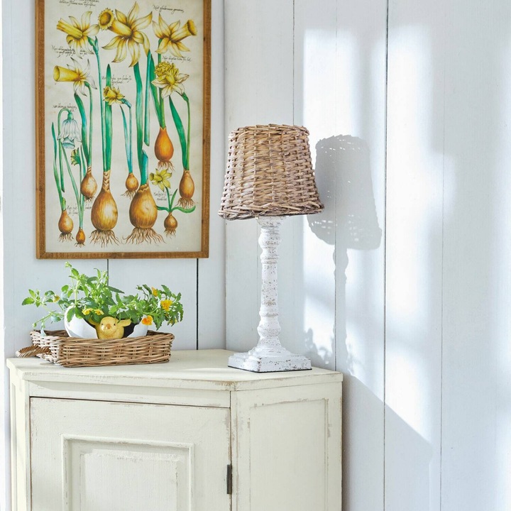 Actual product image Loberon Table Lamp Noelie brown/antique white (E27)