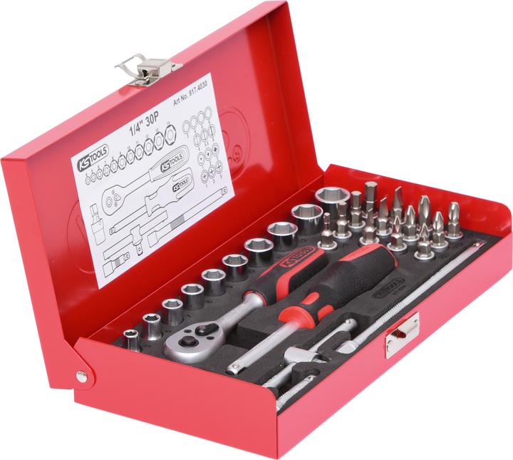 Immagine prodotto KS Tools Set di chiavi a bussola da 1/4. 30 pezzi. 917.4030 (1/4")