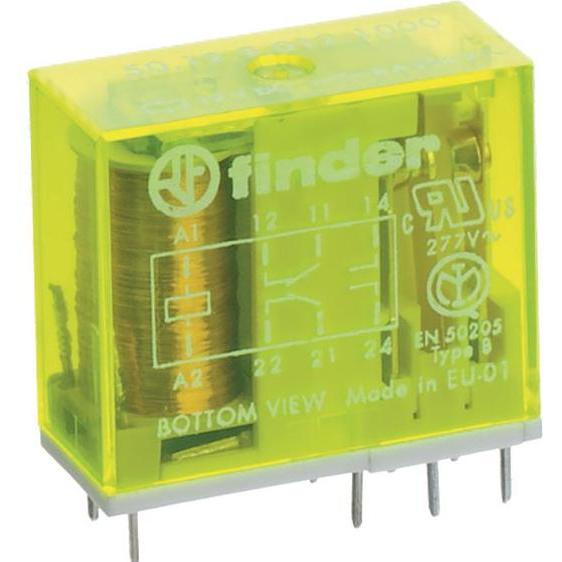 50x Finder PCB-Sicherheitsrelais 50, 2 Wechsler, 24V, 820Ohm, 8A, Relais