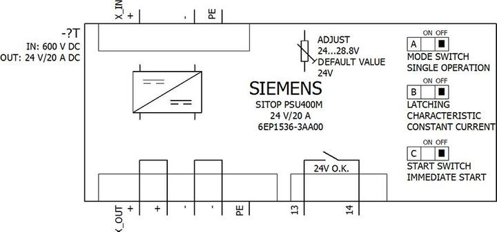 Produktbild Siemens Hutschienen-Netzteil (DIN-Rail
