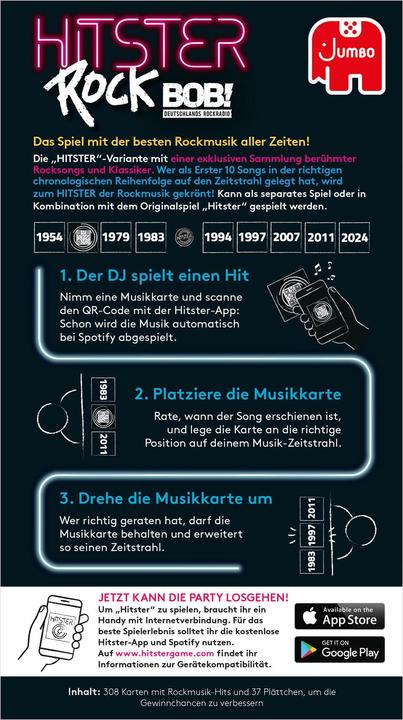 Image du produit Jumbo Hitster – Rock (Allemand, Italien, Français)