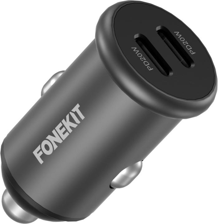 FoneKit Travel 40W Dual USB-C Car Charger
