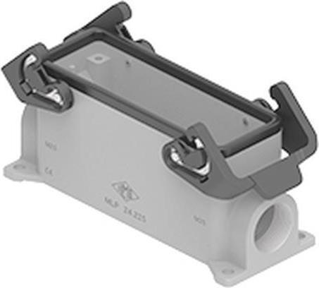 Produktbild ILME Sockelgehäuse Gr.104.27 MLP 24.25 Alu 2 Bügel IL-BRID 1xM25 seitlich