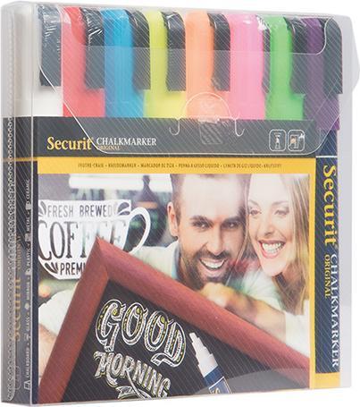 Actual product image Securit Kreidemarker ORIGINAL MEDIUM, 8er Etui, Grundfarben (8x)