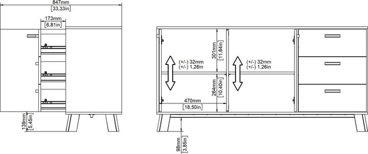 Image du produit Tvilum Ikast (147.20 x 39.10 x 73 cm)