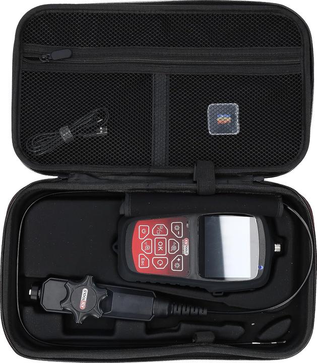 Actual product image KS Tools HD videoscope set with Ø 3.9 mm 180° and 0° HD front camera probe, flexible PVC sheath, 3-piece