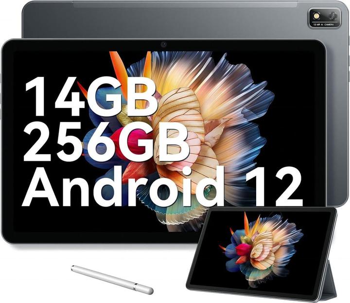 Produktbild Blackview Gaming Tablet mit 2K-Display, 14 GB RAM, 256 GB Speicher, Android 12, 4G LTE/5G WLAN und Stylus (4G, 11", 256 GB, Grau)