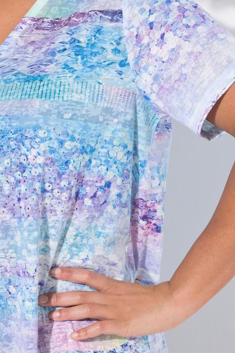 Actual product image Angel of Style T-Shirt, A-Linie, Glitzersteinchen, Farbdruck (46)