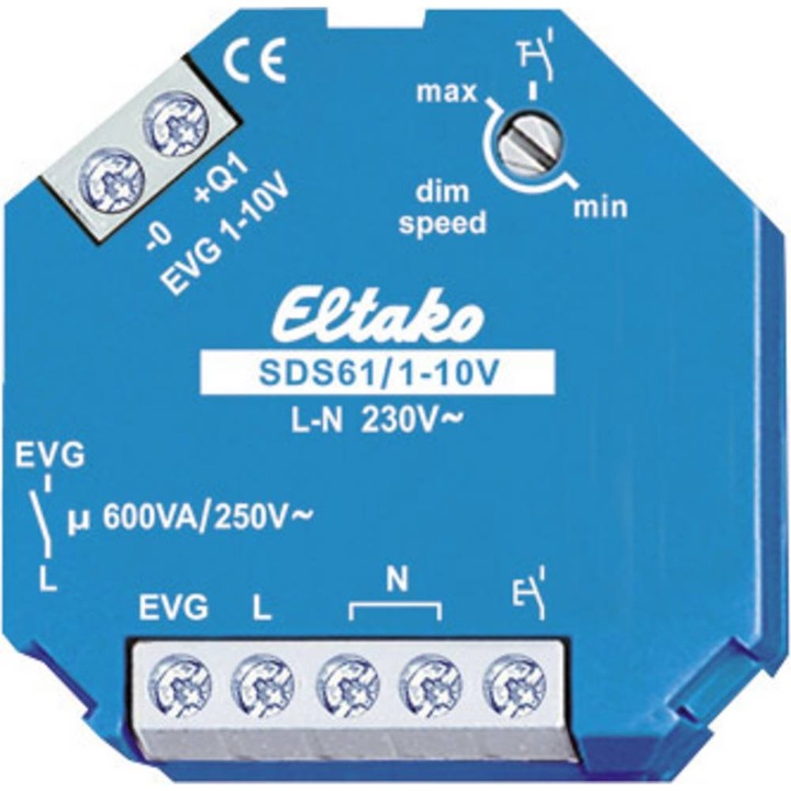Immagine prodotto Eltako Interruttore dimmer a 110V per ECG. Contatto NA non a potenziale zero 600VA e uscita di controllo (Attuatore dimmerabile)