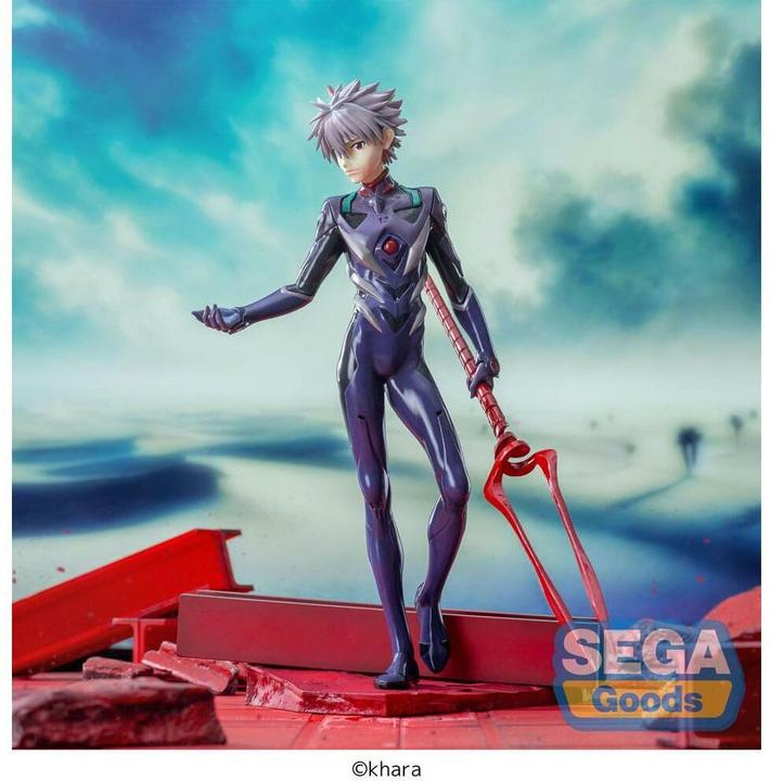 Actual product image Sega Evangelion: 3.0+1.0 Thrice Upon a Time Luminasta PVC Statue Kaworu Nagisa x Spear of Longinus 21 cm