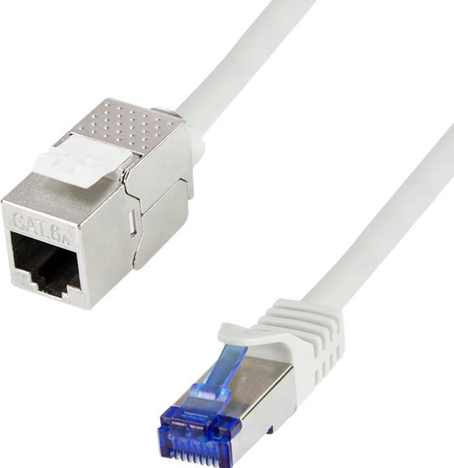 Produktbild LogiLink Konsolidierungspunkt-Patchkabel, Kat.6A, 3.0 m S/FTP, hellgrau (RAL7035), Anschluss: RJ45 Stecker (S/FTP, CAT6a, 3 m)