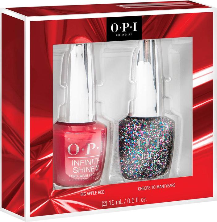 Produktbild OPI Holiday 2021 Infinite Shine Duo (Silber, Glitter, Blau, Rosa, Rot, Farblack)