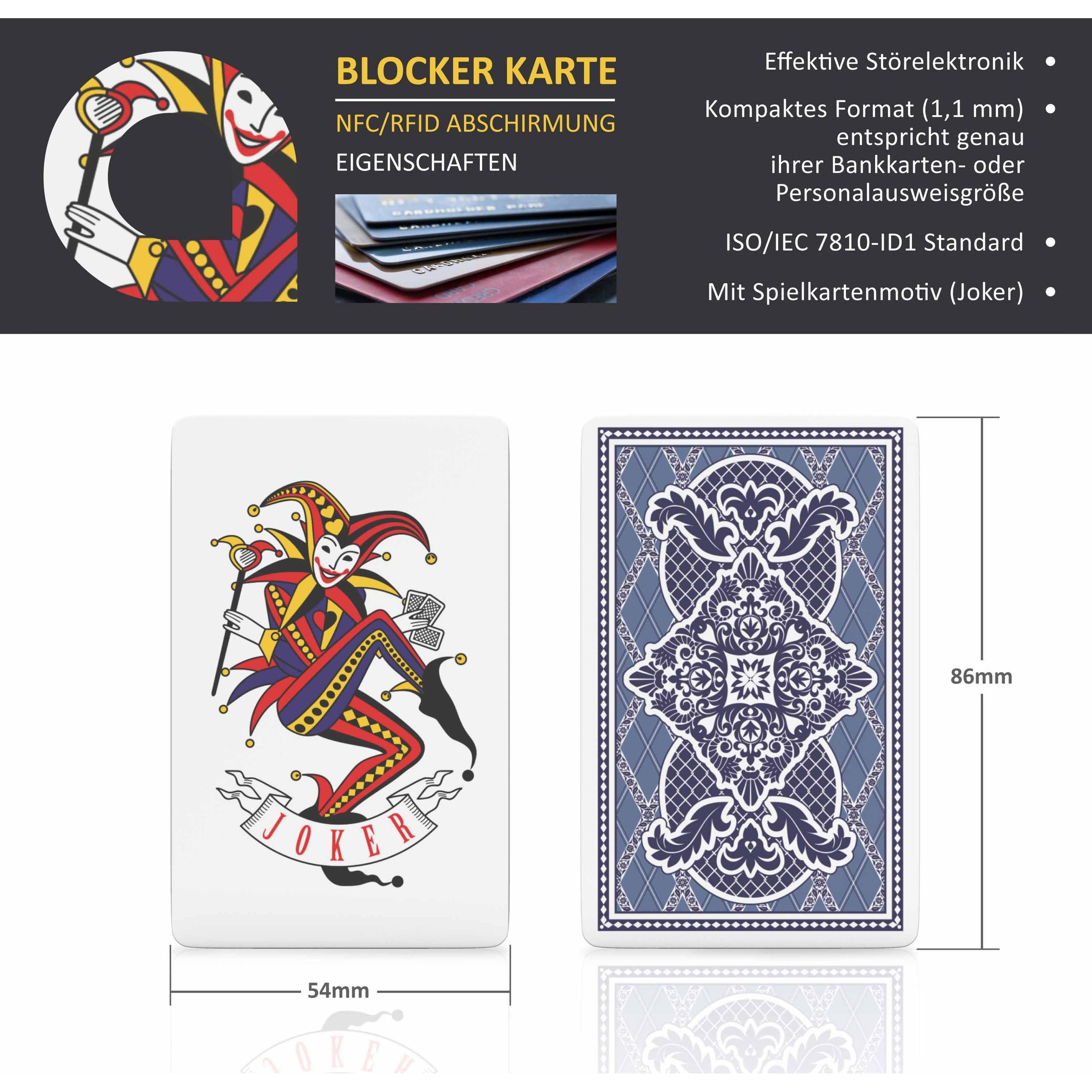 Thumbnail - Aplic, Unisex, Portemonnaie, RFID Blocker Karte 2er Set, Mehrfarbig