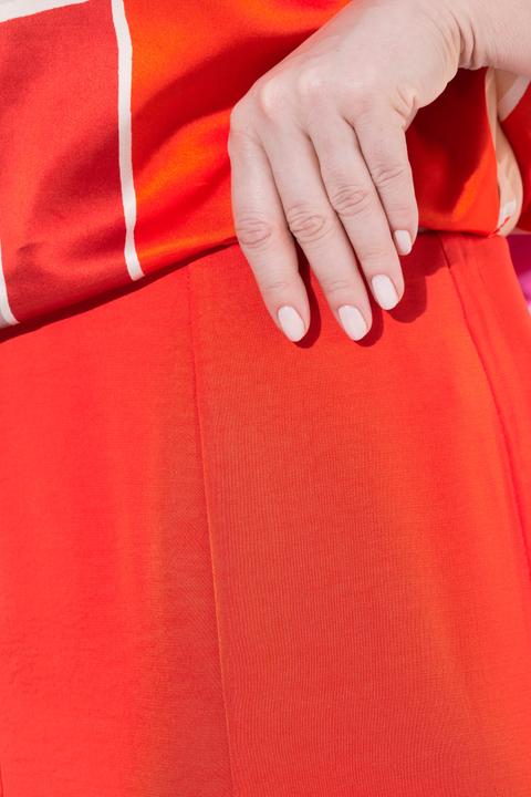 Produktbild Ulla Popken Satin-Maxirock, Glocken-Silhouette, Elastikbund (58, 60)