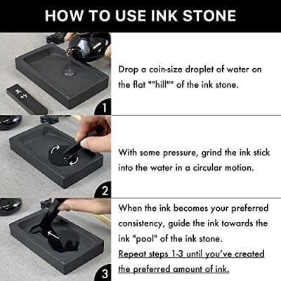 Actual product image Kuretake Inkstone black