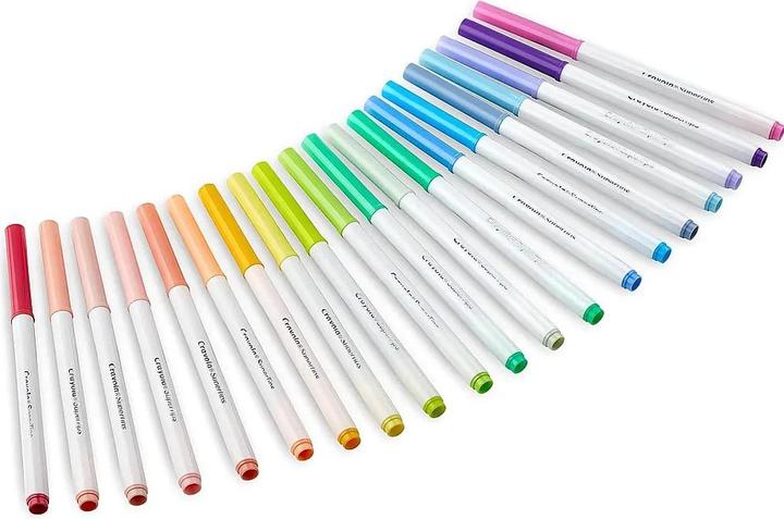 Actual product image Crayola Pastel SuperTips Washable Markers - Assorted Colours (Pack of 20) | Premium Felt Tip Pens Th (20x)