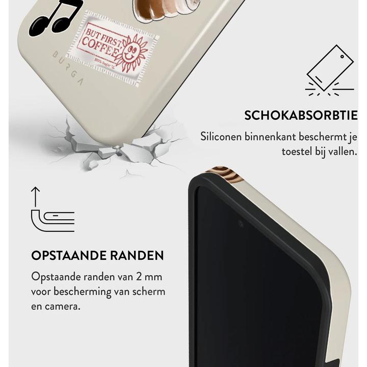 Actual product image Burga Tough MagSafe Case Apple iPhone 16e - Oat Milk Please (Apple iPhone 16e)