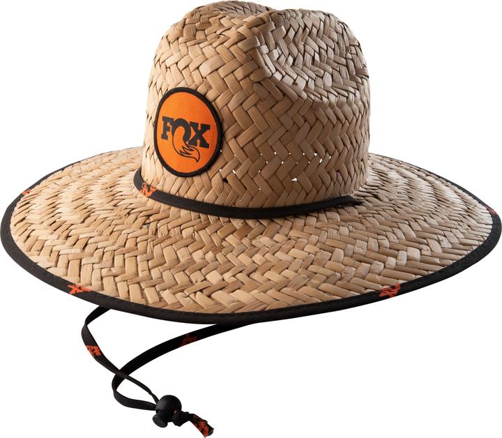 Fox Logo Strohhut, beige, one size