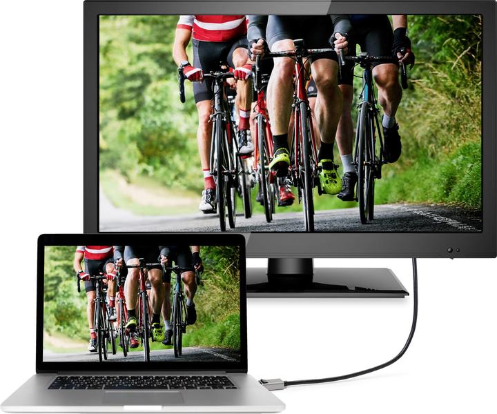 Produktbild SpeaKa Professional 8K Displayport auf Displayport Kabel im Aluminiumgehäuse 2 m (2 m, DisplayPort, 1.4)