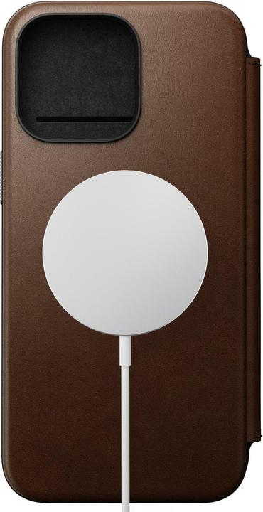 Produktbild Nomad Book Cover Modern Leather Folio iPhone 15 Pro Max Braun (Apple iPhone 15 Pro Max)